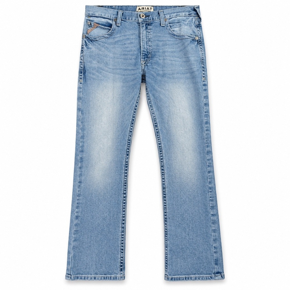 Ariat M5 Stirling Jeans 36x32 Light Wash Straight Leg Western